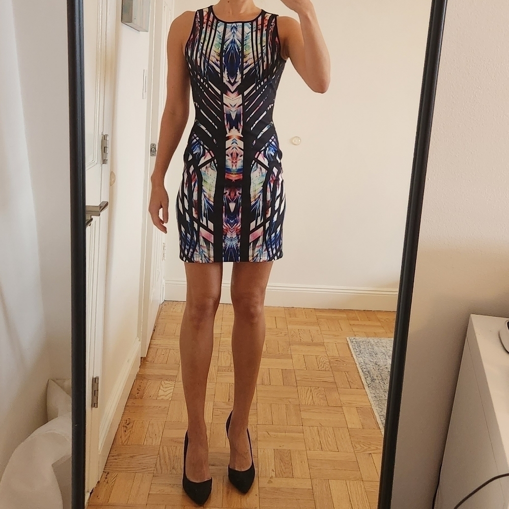 Johanne Beck scuba bodycon dress, size small